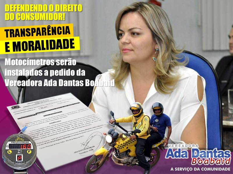 Motocímetros serão instalados a pedido da Vereadora Ada Dantas Boabaid