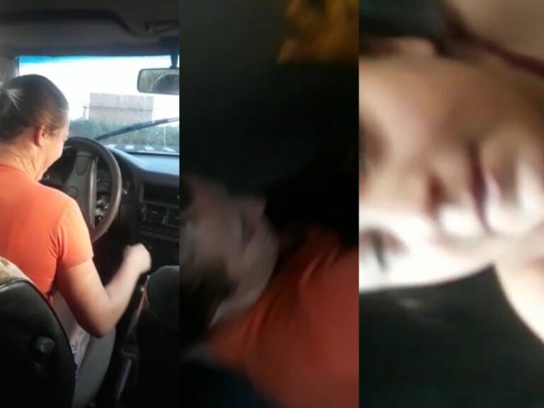 Mulher capota carro com família dentro em aula de direção