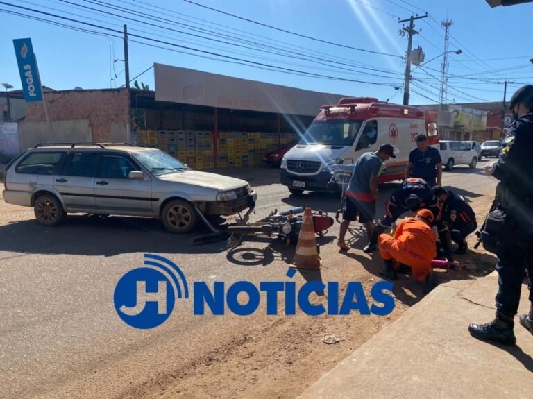 Motociclista fica ferida em colisão frontal com carro na zona sul da capital 11 Motociclista fica ferida em colisão frontal com carro na zona sul da capital