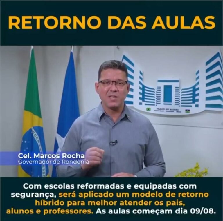 Governador anuncia retorno de aulas presenciais para 9 de agosto com opção de ensino remoto; VEJA VÍDEO 16 Governador anuncia retorno de aulas presenciais para 9 de agosto com opção de ensino remoto; VEJA VÍDEO