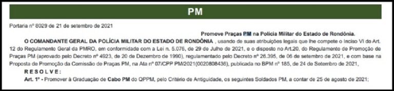Presidente da ASSFAPOM parabeniza novos cabos da PM e BM de Rondônia 5 Presidente da ASSFAPOM parabeniza novos cabos da PM e BM de Rondônia