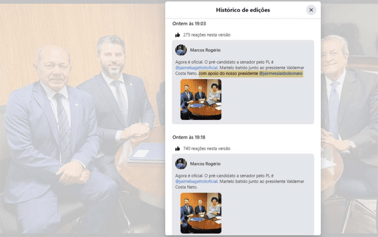 Marcos Rogério oficializa pré-candidatura de Bagattoli ao Senado com aval de Bolsonaro, mas retira apoio do presidente da postagem 15 minutos depois 1 Marcos Rogério oficializa pré-candidatura de Bagattoli ao Senado com aval de Bolsonaro, mas retira apoio do presidente da postagem 15 minutos depois