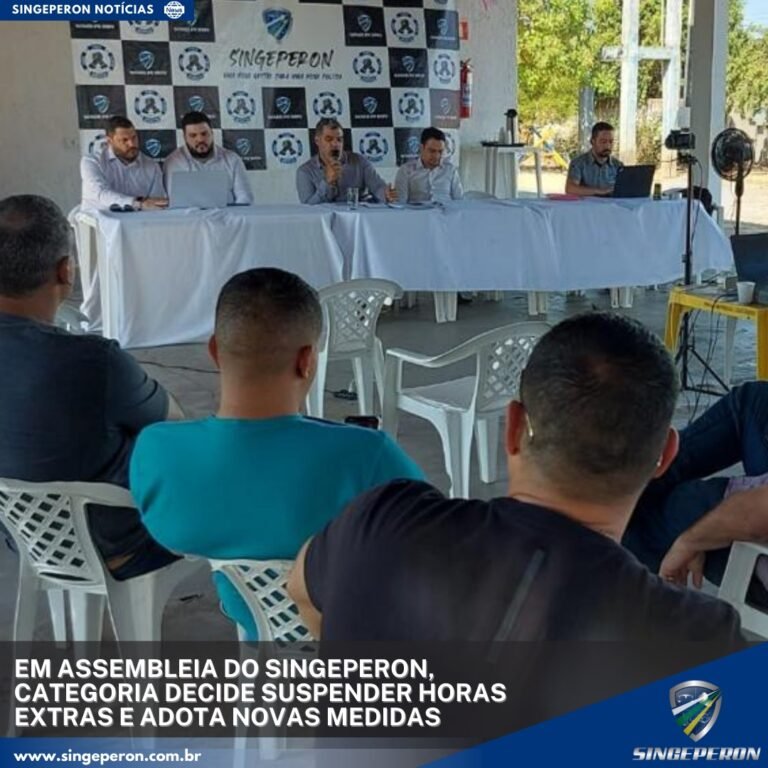 Singeperon suspende horas extras e avança em reivindicações por melhoria 1 Singeperon suspende horas extras e avança em reivindicações por melhoria
