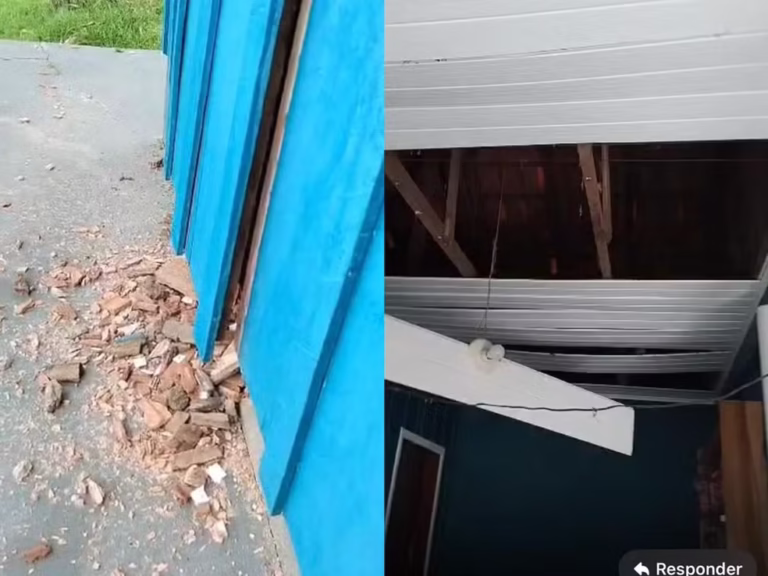 Raio cai dentro de casa e destrói móveis em Jaru, RO