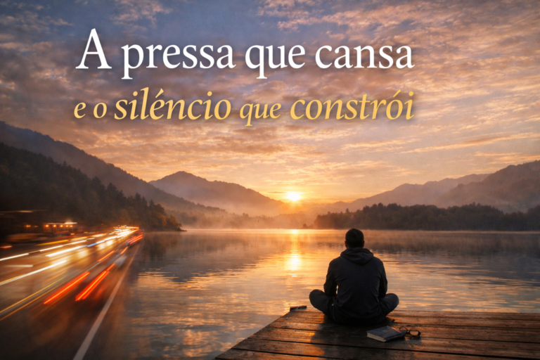 EM LINHA RETA - A pressa que cansa e o silêncio que constrói - Por Alan Drumond 20 EM LINHA RETA - A pressa que cansa e o silêncio que constrói - Por Alan Drumond