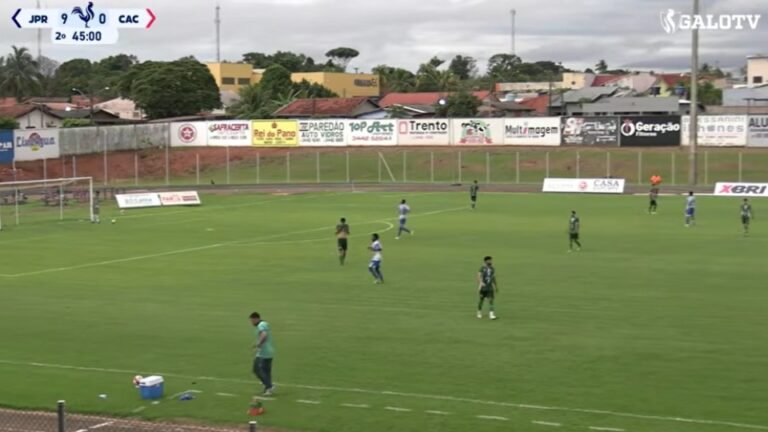 Jipa faz 9 a 0 no União Cacoalense, mantém liderança e segue sem sofrer gols no Rondoniense 13 Jipa faz 9 a 0 no União Cacoalense, mantém liderança e segue sem sofrer gols no Rondoniense