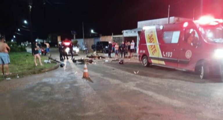 Colisão frontal entre motos deixa ferido em estado grave no bairro Cristo Rei 6 Colisão frontal entre motos deixa ferido em estado grave no bairro Cristo Rei