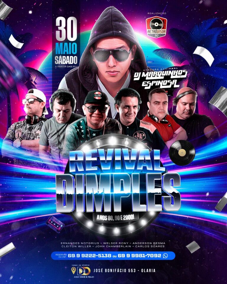 Revival Dimples Dance promete noite épica de flashback e nostalgia; Concorra a ingressos 15 Revival Dimples Dance promete noite épica de flashback e nostalgia; Concorra a ingressos