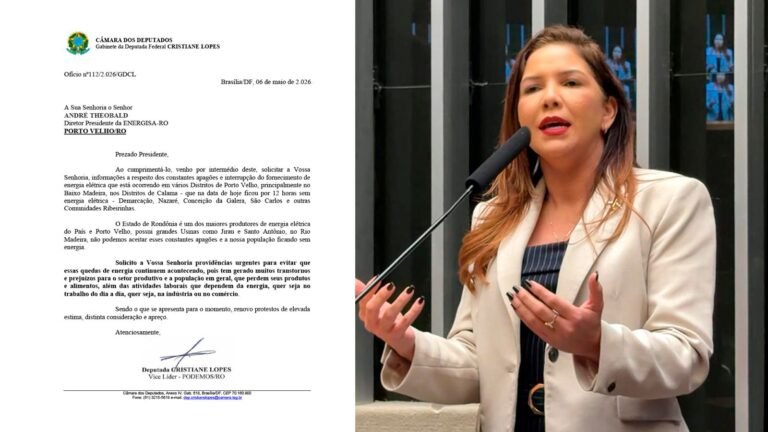 Deputada Federal Cristiane Lopes cobra providências da Energisa após constantes apagões em Rondônia 20 Deputada Federal Cristiane Lopes cobra providências da Energisa após constantes apagões em Rondônia