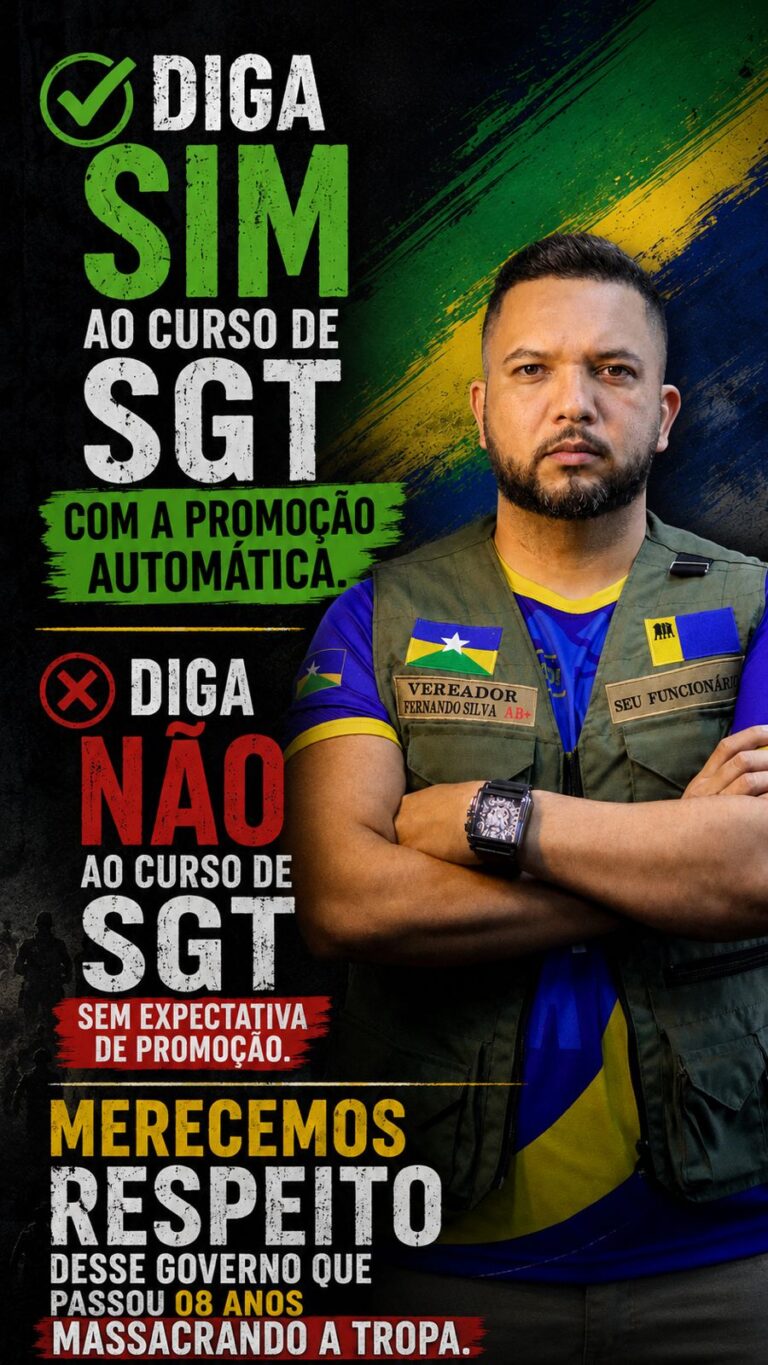 DEFESA DOS PRAÇAS – Fernando Silva defende promoção automática para cabos da PM após curso de sargento
