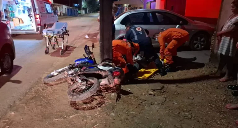 Motociclista colide contra poste na zona leste da capital 3 Motociclista colide contra poste na zona leste da capital