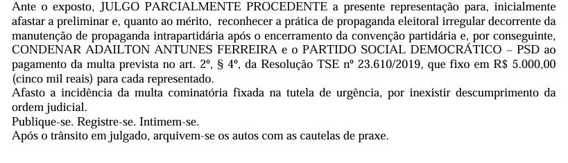 Justiça multa PSD e Adailton Fúria por propaganda irregular após convenção em Porto Velho 2 Justiça multa PSD e Adailton Fúria por propaganda irregular após convenção em Porto Velho