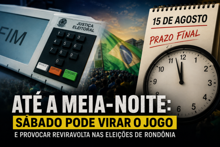 ATÉ A MEIA-NOITE: sábado pode virar o jogo e provocar reviravolta nas eleições de Rondônia 9 ATÉ A MEIA-NOITE: sábado pode virar o jogo e provocar reviravolta nas eleições de Rondônia