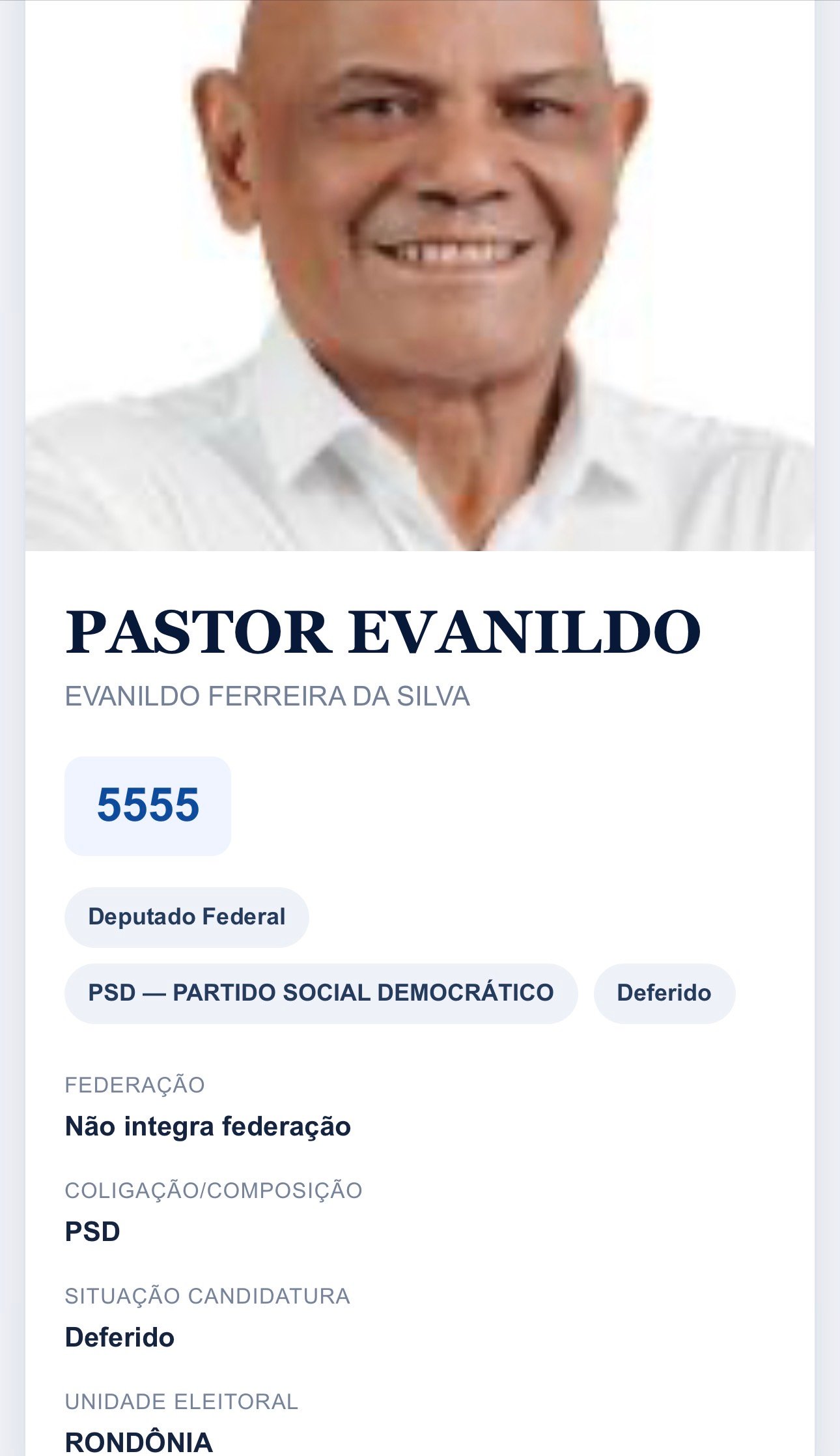Agora é oficial: Justiça Eleitoral defere candidatura de Pastor Evanildo a deputado federal 2 Agora é oficial: Justiça Eleitoral defere candidatura de Pastor Evanildo a deputado federal