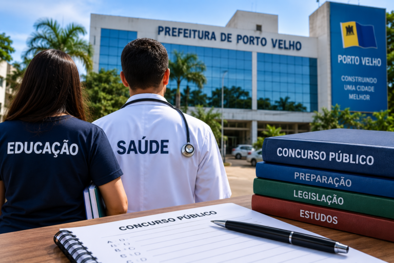 QUASE 2,7 MIL OPORTUNIDADES — Porto Velho prepara dois grandes concursos para Saúde e Educação; editais podem sair ainda em setembro 1 QUASE 2,7 MIL OPORTUNIDADES — Porto Velho prepara dois grandes concursos para Saúde e Educação; editais podem sair ainda em setembro