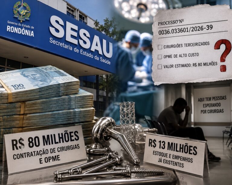 SESAU NA MIRA – Contratação milionária de cirurgias e OPME levanta questionamentos em Rondônia 11 SESAU NA MIRA – Contratação milionária de cirurgias e OPME levanta questionamentos em Rondônia
