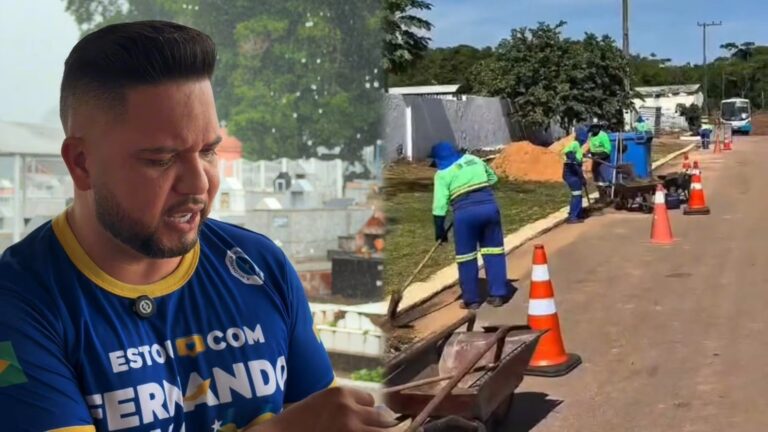 PROBLEMA RESOLVIDO — Cemitério Santo Antônio recebe limpeza após cobrança de Fernando Silva 15 PROBLEMA RESOLVIDO — Cemitério Santo Antônio recebe limpeza após cobrança de Fernando Silva